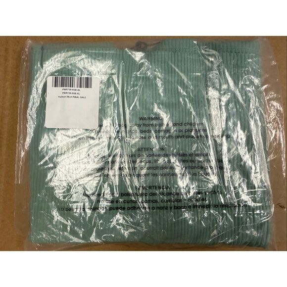 New Gigi C Hudson Rib Knit Tied Waist Skirt Skort XL Sage - Picture 4 of 6